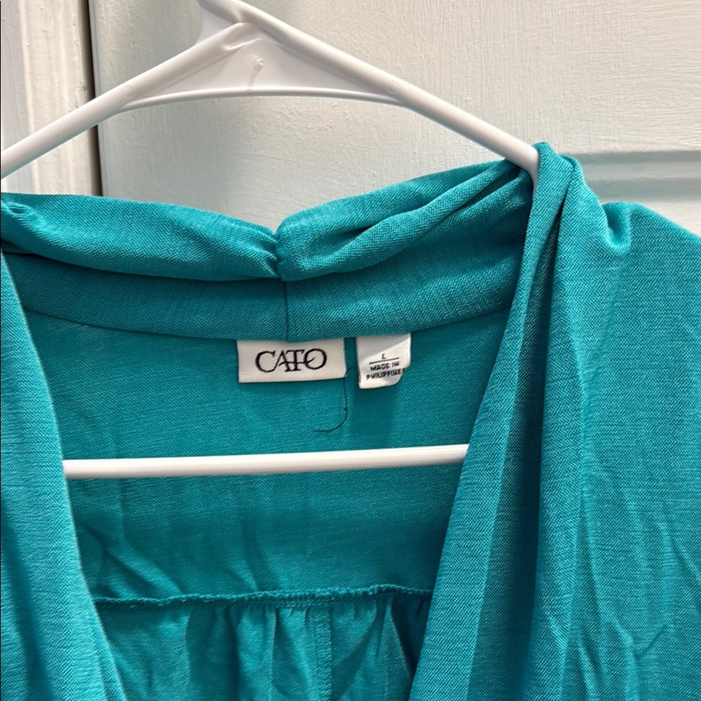 Cato Women's Teal Sleeveless Top - Picture 2 of 3